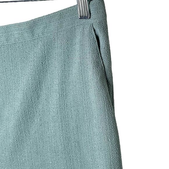 Alfred Dunner Pants Flat Front Elastic Back With Pockets Light Teal Size 16 - Picture 4 of 6